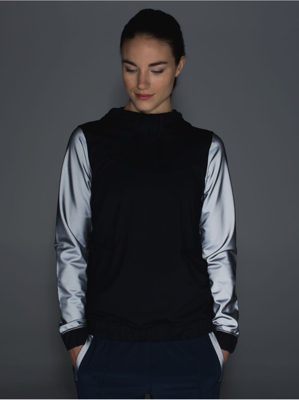 Lululemon Fleet Street Hoodie Reflective Running Black Size 8